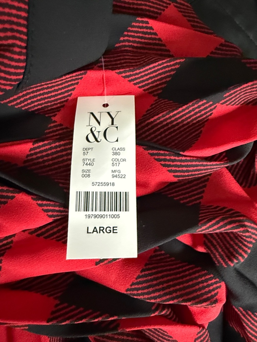 NY&C Red and Black Plaid Pleated Maxi Skirt - Women - Picture 2 of 2